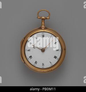 Watch. Culture: British, London. Dimensions: Diam. 2 in. (5.1 cm). Maker: Watchmaker: Dutton, Jr.. Date: early 19th century. Museum: Metropolitan Museum of Art, New York, USA. Stock Photo