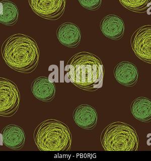 Abstract Background Vector With Round Doodles Pattern - Design in Editable Vector Format Stock Vector