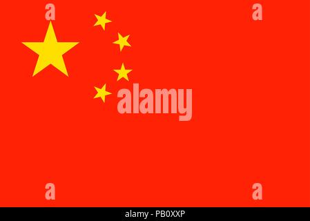 Flag of China. Symbol of Independence Day, souvenir soccer game, button language, icon. Stock Vector