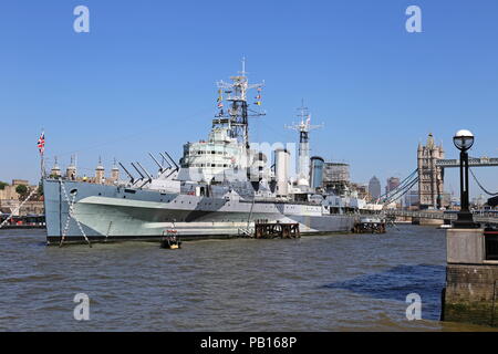 HMS Belfast, London Borough of Southwark, London, England, Great Britain, United Kingdom, UK, Europe Stock Photo