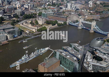 View from the Shard, London, England, Great Britain, United Kingdom, UK, Europe Stock Photo