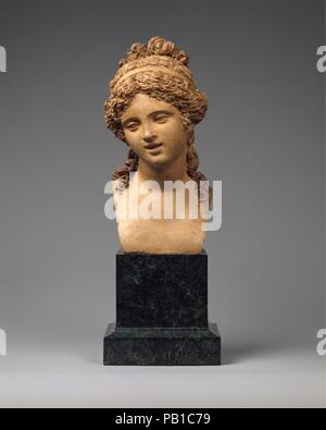 Bust of a Woman, 1800-1834. Joseph-Charles Marin (French, 1759-1834).  Terracotta; with base: 27.2 x 12 x 9.6 cm (10 11/16 x 4 3/4 x 3 3/4 in.);  without base: 20.4 cm (8 1/16 in Stock Photo - Alamy