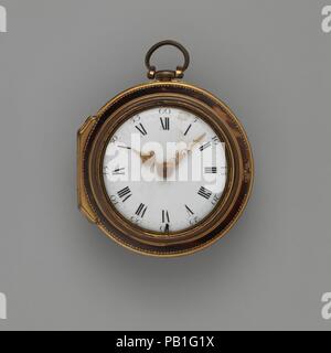 Watch. Culture: British, London. Dimensions: Diam. 2 in. (5.1 cm). Maker: Watchmaker: Isaac Rogers. Date: 18th century. Museum: Metropolitan Museum of Art, New York, USA. Stock Photo