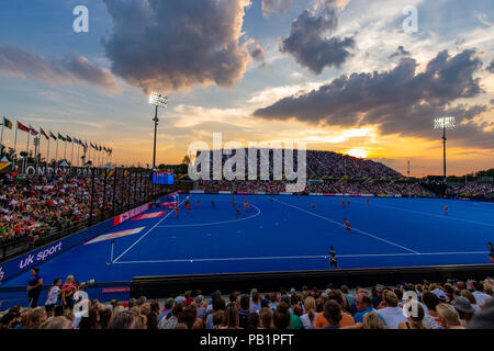 General view of the game during the national Vitality Women's Hockey World Cup match at The Lee Valley Hockey and Tennis Centre, London. PRESS ASSOCIATION Photo, Picture date: Wednesday July 25, 2018. Photo credit should read: Steven Paston/PA Wire.