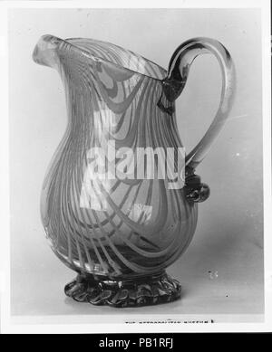 Pitcher. Culture: American. Dimensions: H. 8 3/4 in. (22.2 cm). Date: 1825-50. Museum: Metropolitan Museum of Art, New York, USA. Stock Photo