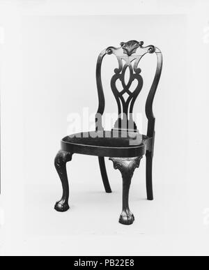 Side Chair. Culture: American. Dimensions: 40 x 20 7/8 x 20 1/2 in. (101.6 x 53 x 52.1 cm). Date: 1755-65. Museum: Metropolitan Museum of Art, New York, USA. Stock Photo