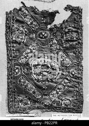 Fragment. Dimensions: 14 3/8 in. high 9 3/4 in. wide (36.5 cm high 24.7 cm wide). Date: 6th-7th century. Museum: Metropolitan Museum of Art, New York, USA. Stock Photo