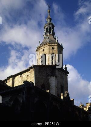 IGLESIA DE SAN PEDRO. Location: ST. PETER'S CHURCH, VITORIA, ALAVA, SPAIN. Stock Photo