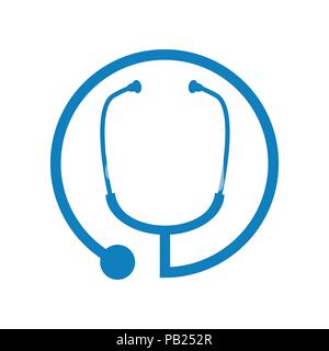 Medical Stethoscope Circle Vector Symbol Graphic Logo Design Stock Vector