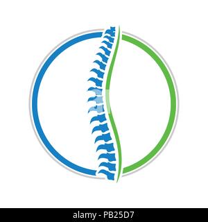 Healthy Spine Circle Vector Symbol Graphic Logo Design Template Stock Vector