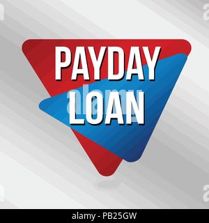 Payday loan sign or label for business promotion, vector illustration Stock Vector