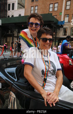 2018 New York City Pride Parade  Featuring: Billie Jean King, Ilana Kloss Where: New York, New York, United States When: 24 Jun 2018 Credit: IZZY/WENN.com Stock Photo