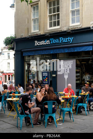 Around the city of Bath in Somerset england UK Boston Tea Party Cafe Stock Photo