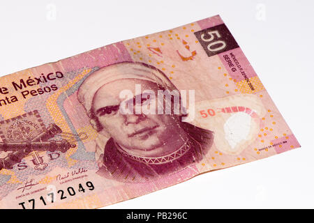 50 Mexican pesos bank note made in 2007 Stock Photo