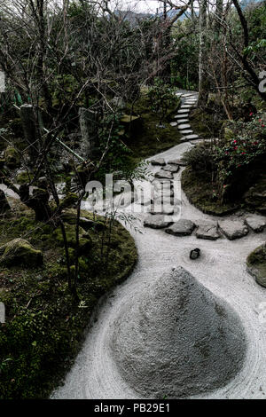 Conceived as works of art, Japanese gardens are meticulously tended. Nature is revered but highly manipulated. Stock Photo