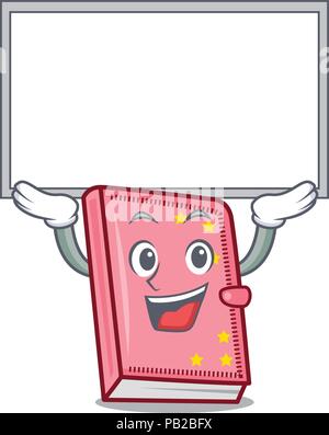 Up board diary character cartoon style Stock Vector