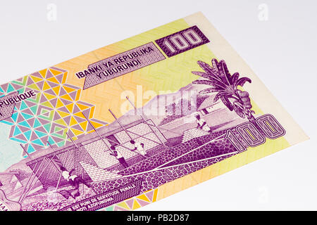 100 Burundian francs. Burundian franc is the national currency of Republic Burundi Stock Photo