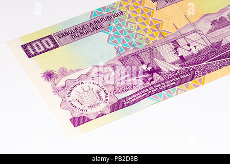 100 Burundian francs. Burundian franc is the national currency of Republic Burundi Stock Photo