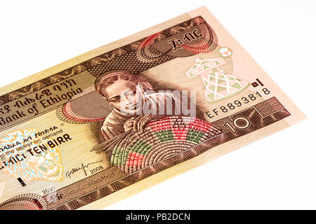 20 Ethiopian birr bank note. Birr is the national currency of Ethiopia Stock Photo