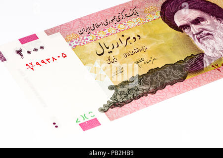 2000 Iranian rials bank note. Rial is the national currency of Iran Stock Photo