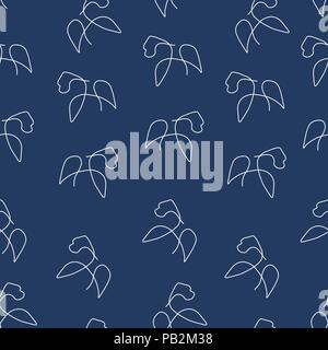 Gorilla animal pattern seamless. Vector illustration. Dark blue background. Stock Vector