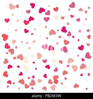 Hearts falling background - Valentine heart confetti for Valentines Day or  wedding greeting card design template Pyrography by Jaouad Elkhamlichi -  Fine Art America