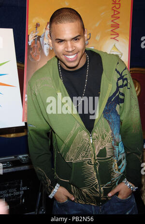 Chris Brown at the 49th GRAMMYs Nominations at the Music Box @ The Fonda Theatre In Los Angeles.  3/4 eye contact smileBrownChris029 Red Carpet Event, Vertical, USA, Film Industry, Celebrities,  Photography, Bestof, Arts Culture and Entertainment, Topix Celebrities fashion /  Vertical, Best of, Event in Hollywood Life - California,  Red Carpet and backstage, USA, Film Industry, Celebrities,  movie celebrities, TV celebrities, Music celebrities, Photography, Bestof, Arts Culture and Entertainment,  Topix, vertical, one person,, from the years , 2006 to 2009, inquiry tsuni@Gamma-USA.com - Three  Stock Photo
