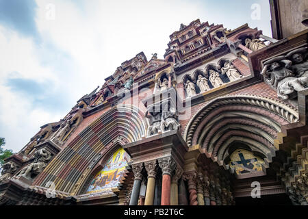 Detail of Capuchins Church or Sacred Heart Church (Iglesia del Sagrado Corazon) - Cordoba, Argentina Stock Photo