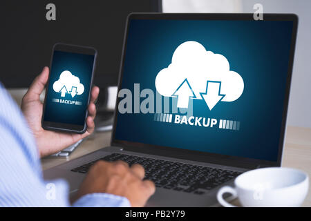 LIVE STREAMING Backup Download Computing Digital Data transferring , STREAMING Download Stock Photo