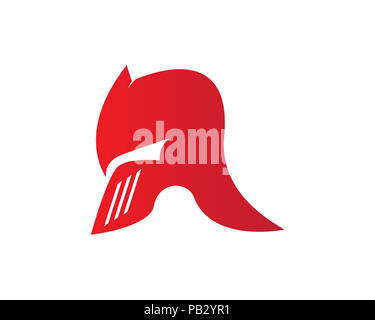 Spartan helmet logo template vector icon Stock Photo