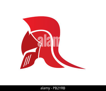 Spartan helmet logo template vector icon Stock Photo