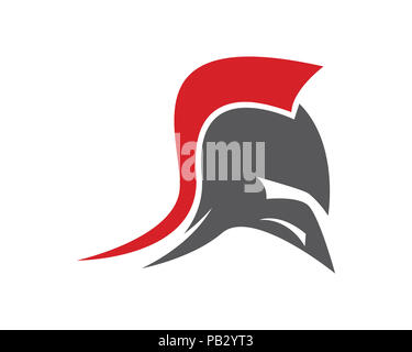 Spartan helmet logo template vector icon Stock Photo