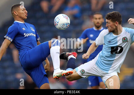 Blackburn, Lancashire, UK. 26th July, 2018. Richarlison of Everton during the Pre-Season Friendly match between Blackburn Rovers and Everton at Ewood Park on July 26th 2018 in Blackburn, England. Credit: PHC Images/Alamy Live News Stock Photo