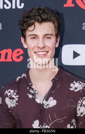 Brooklyn, NY, USA. 26th July, 2018. Shawn Mendes at arrivals for Rolling Stone The Relaunch Presented by YouTube Music, 99 Scott Avenue, Brooklyn, NY July 26, 2018. Credit: Achim Harding/Everett Collection/Alamy Live News Stock Photo