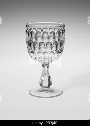 Goblet. Culture: American. Dimensions: H. 6 5/16 in. (16 cm). Maker: Bakewell, Pears and Company (1836-1882). Date: 1850-70. Museum: Metropolitan Museum of Art, New York, USA. Stock Photo