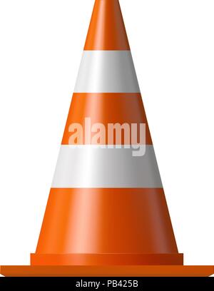 Traffic orange cone Stock Vector