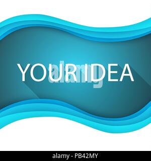 Slice paper illustration. Your idea here. Stock Vector