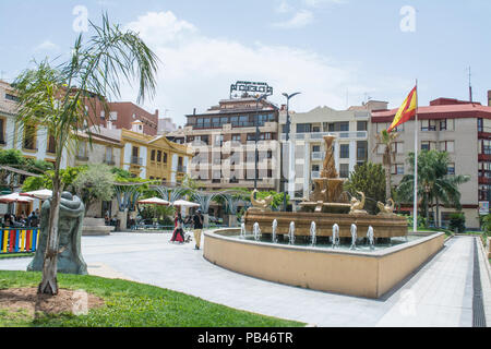 Plaza de Colon in the Spanish City of Lorca Murcia Stock Photo