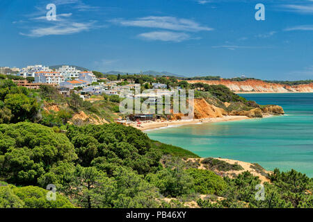 Praia Maria Luíza, near Albufeira, with Praia da Falésia in the distance Stock Photo