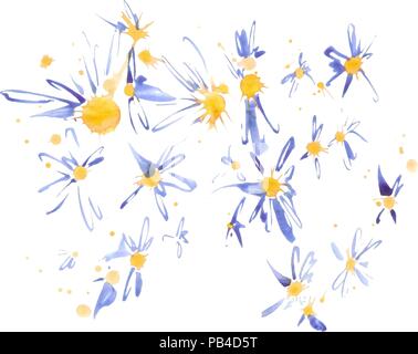 Abstract Vector Camomiles. EPS 10 Background Stock Vector