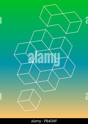 Molecule Like Geometric Hipster Shape Stock Vector