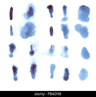 Vector Watercolor Dash Lines and Blobs Stock Vector
