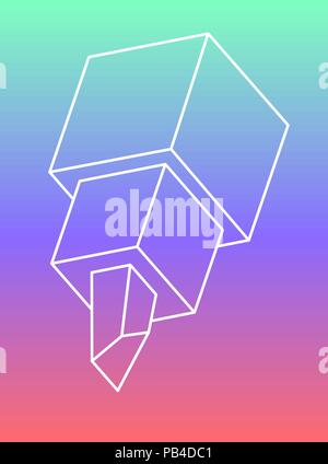 Abstract  Blurred Background. Hipster Geometric Shape. Modern Signs, Label. For cover book, brochure, poster, magazine, cd, website, app mobile, annua Stock Vector