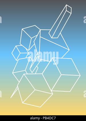 Abstract  Blurred Background. Hipster Geometric Shape. Modern Signs, Label. For cover book, brochure, poster, magazine, cd, website, app mobile, annua Stock Vector
