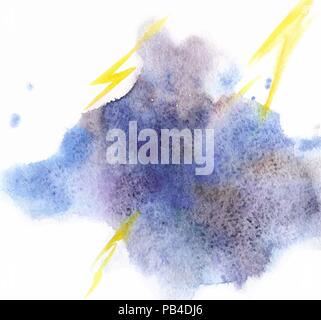 Watercolor Stormy Cloud. Vector EPS 10 Stock Vector