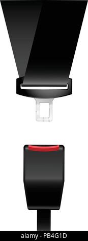 Car safety seat belt icon - catch, latch Stock Vector