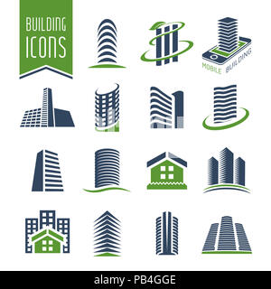 Building and construction icon set Stock Photo