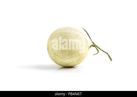 close-up shot of fresh melon isolated on white background. Stock Photo