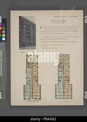 The Allenel, 310 West 93rd Street; Plan Of First Floor; Plan Of Upper ...