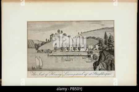 1699 The seat of Henry Livingston, Esqr., at Poughkeepsie (NYPL Hades-257178-EM15149) Stock Photo